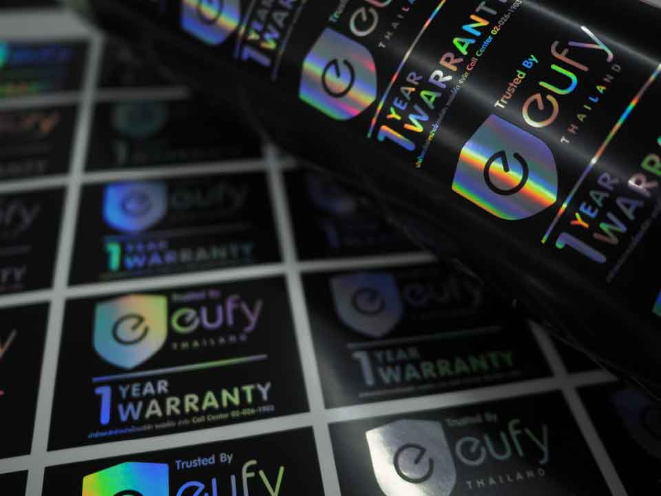 สติกเกอร์โฮโลแกรมพร้อมโลโก้ เพิ่มเอกลักษณ์และความปลอดภัยให้กับผลิตภัณฑ์